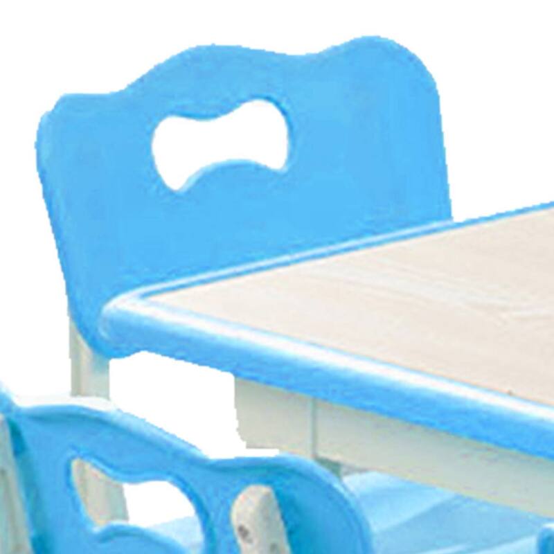 Height Adjustable Kids Table and 6 Chair Set for Ages 2-10 - N/A