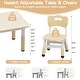 preview thumbnail 2 of 8, Height Adjustable Kids Table and 2 Chairs Set - N/A