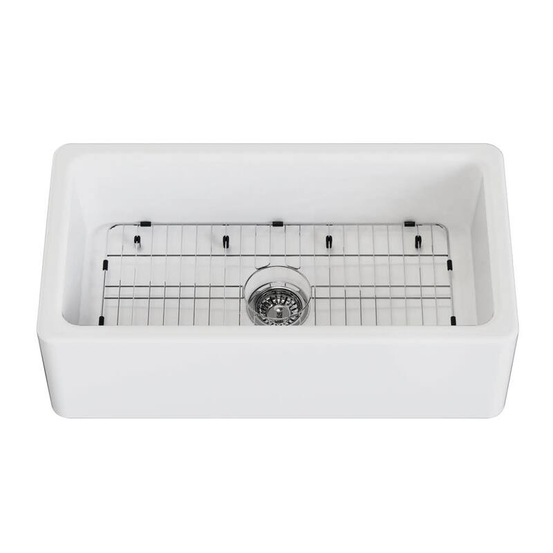 Kingston Brass KGPF3318 Traditional 33-1/8" Farmhouse Single Basin - Matte White