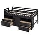 preview thumbnail 11 of 40, Twin Size Loft Bed with 4 Drawers, Underneath Cabinet, and Shelves for Space-Saving, Espresso