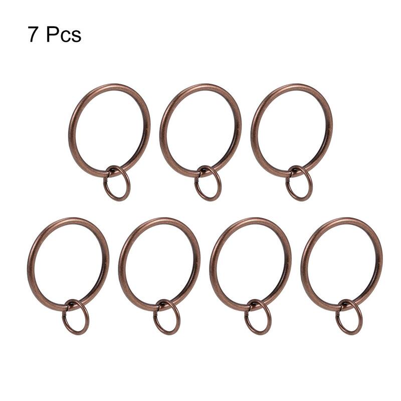 Curtain Ring Metal Drapery Rings for Curtain Rods, 7 Pcs