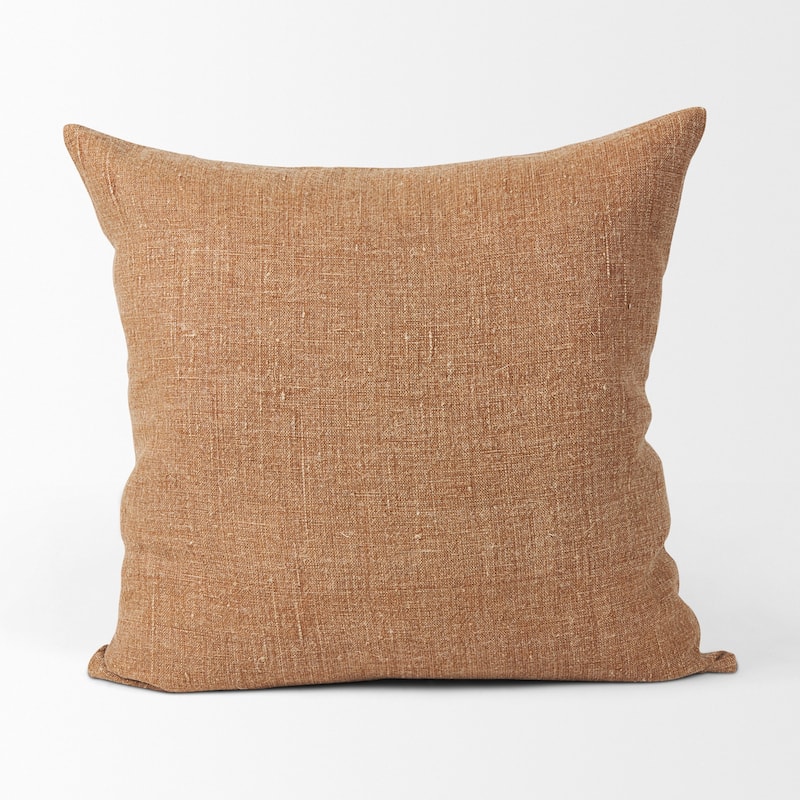 Jack Brown Linen Square Decorative Pillow Cover