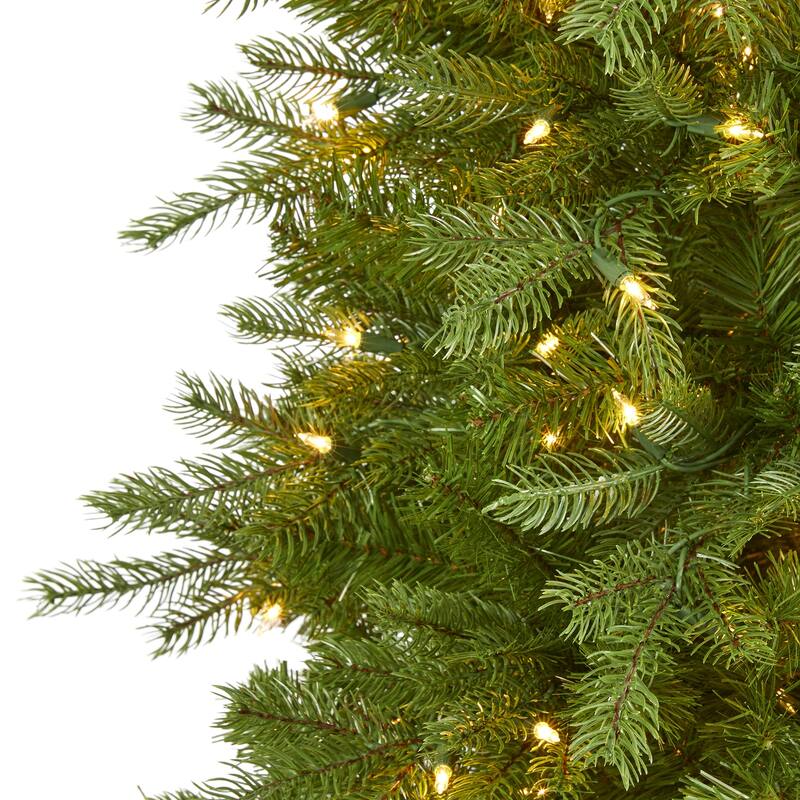 6ft Artificial Christmas Tree with Warm White Lights - Holiday Decor, Bendable Branches, Indoor Tree - Green - 72