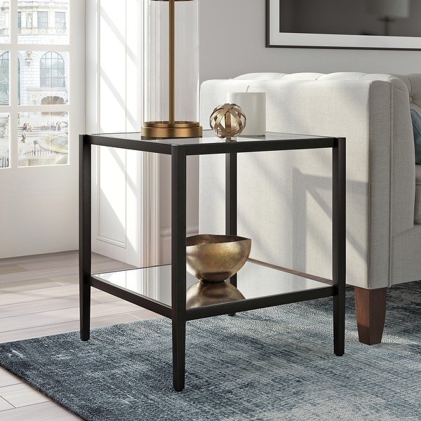 Square side table with shelf deals