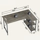 preview thumbnail 26 of 113, Small L Shaped Desk with Storage Shelves Corner Computer Desk