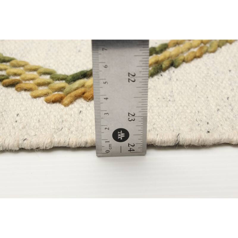 ECARPETGALLERY Braid weave Sienna Cream Wool Rug - 5'5 x 8'0