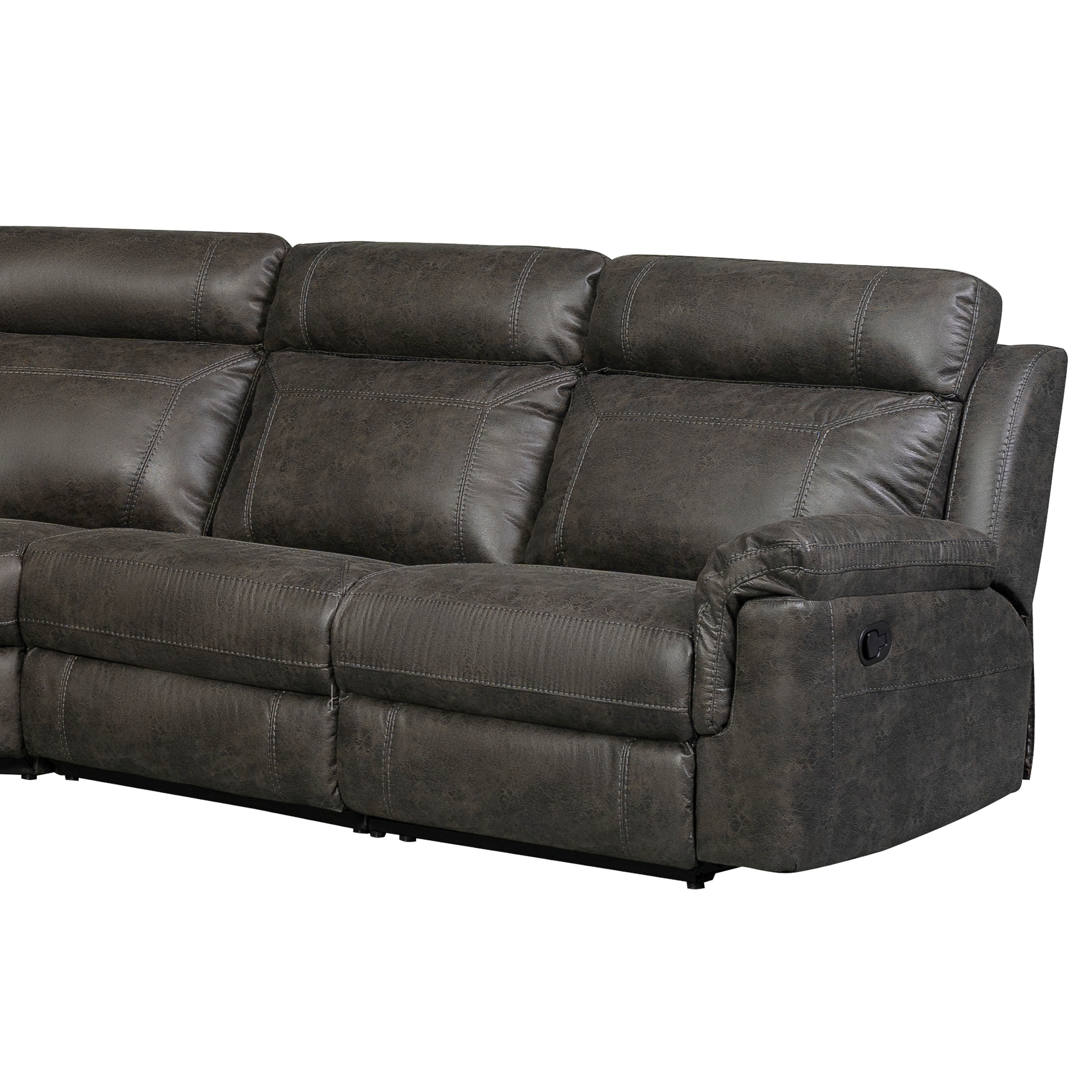 Ac pacific nicole reclining leather upholstered sectional sofa new arrivals
