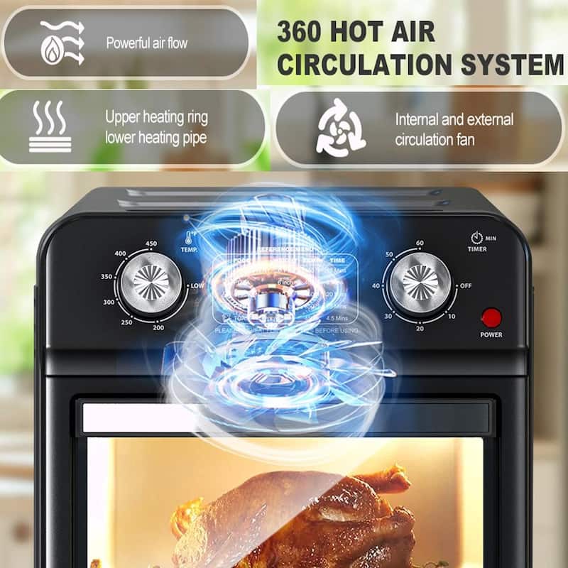 12.5 Quart 7-in-1 Convection Toaster Oven, 1500W, 5 Pre-set Menus