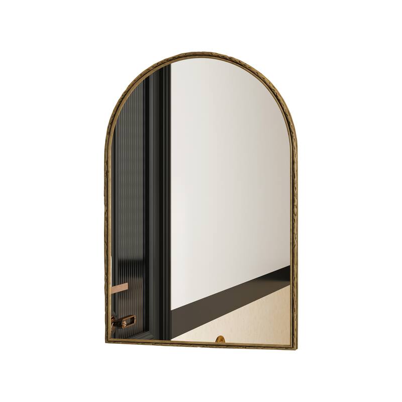 Gold Arched Wall Mirror - Bathroom Vanity & Home Decor