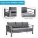 preview thumbnail 9 of 47, Royalcraft 4-Piece All-Aluminum Patio Set with 5" Cushions & 3.2" Widened Armrest, Seats 5, 250 lbs - 4-Piece Sets