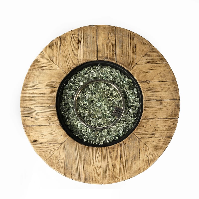 Anmytek 30" Round Steel Propane Fire Pit Table