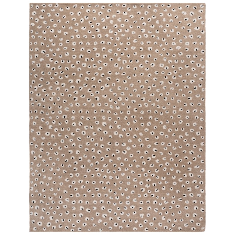 SAFAVIEH Handmade Fifth Avenue Margitta Animal Print Wool Rug - 8' x 10' - Beige/Ivory