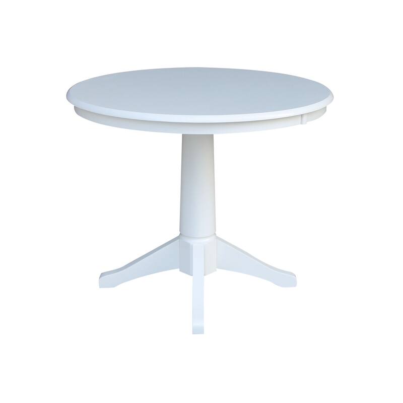 International Concepts Solid Wood 36" Round Pedestal Dining Table