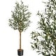 preview thumbnail 13 of 15, Artificial Olive Tree 6FT(72in) Tall Faux Silk Olive Trees Green - 6x6x60in