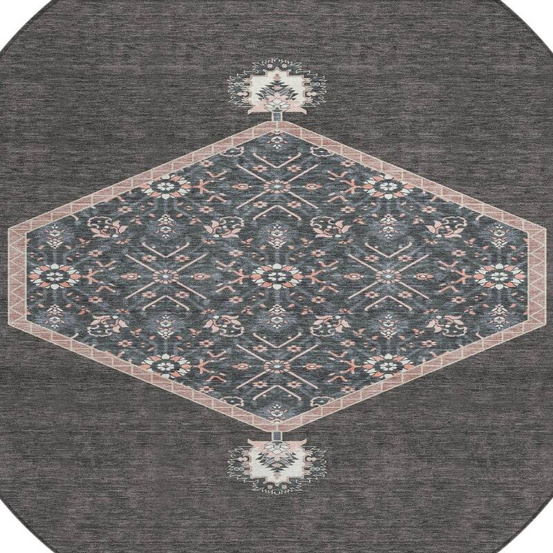 HomeRoots Oriental Traditional Rectangle Outdoor Rug