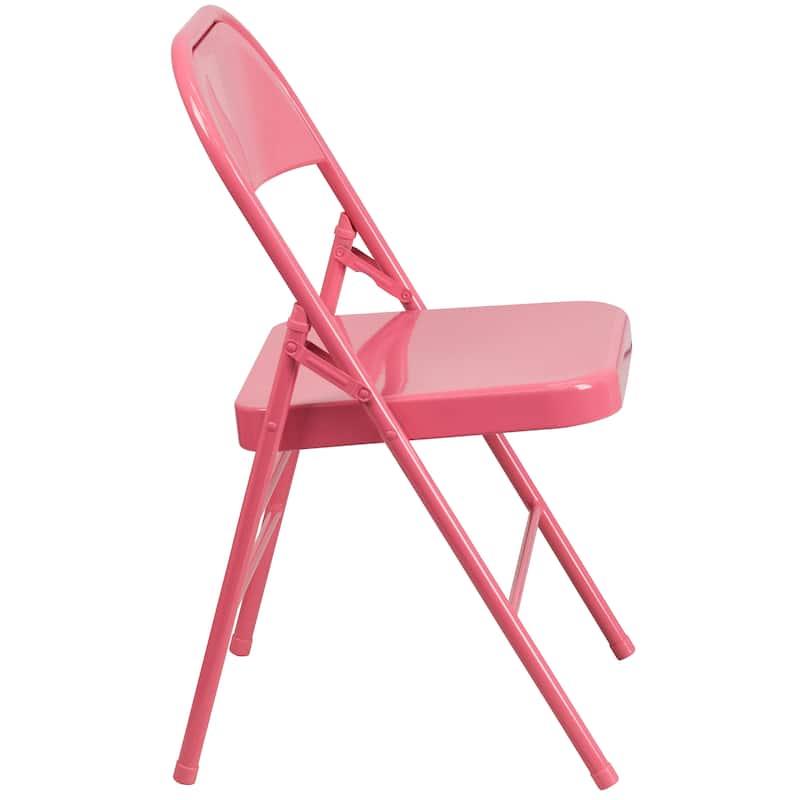 2 Pack Triple Braced & Double Hinged Folding Chair