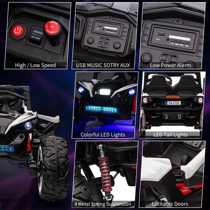 24V 10Ah 2 Seaters Ride on UTV with Remote Control