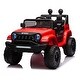 preview thumbnail 1 of 52, Realistic 12V Ride On Truck SUV for Kids with Remote Control, Openable Doors, and Adjustable Speed Christmas Gift Red