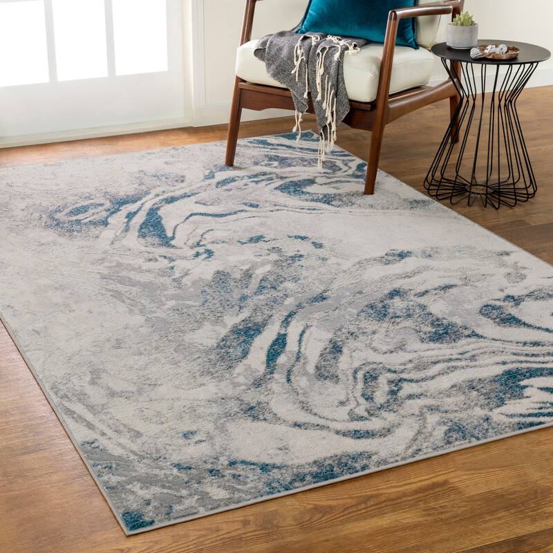 Artistic Weavers Juilietta Modern Abstract Area Rug - 2' 7" x 3' 10" - Blue