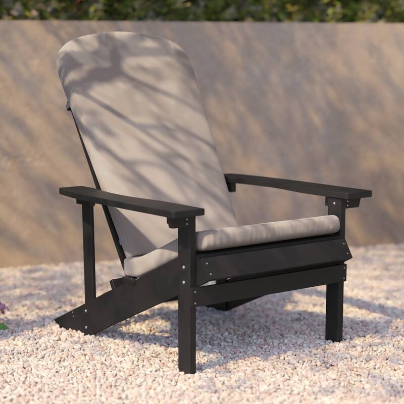 Indoor/Outdoor Adirondack Chairs with Cushions - Set of 2