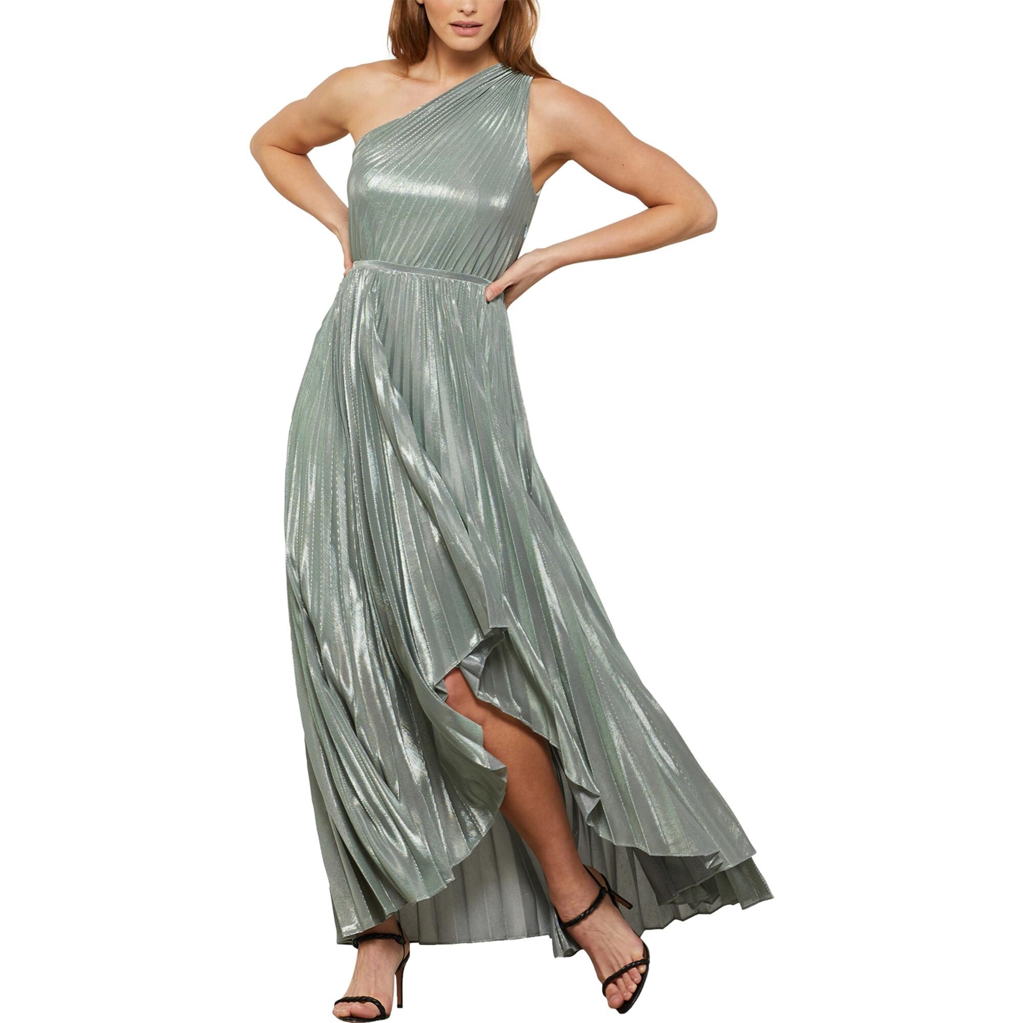 bcbg metallic gown