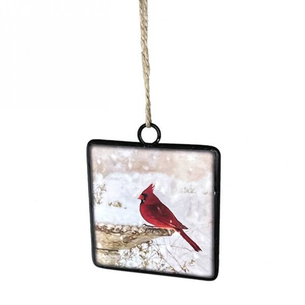Cardinal In A Square Frame Ornament - Bed Bath & Beyond - 42453174