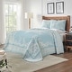 preview thumbnail 21 of 30, Cotton Blend Oversized Vintage Medallion Bedspread Set by Superior Aqua - Full