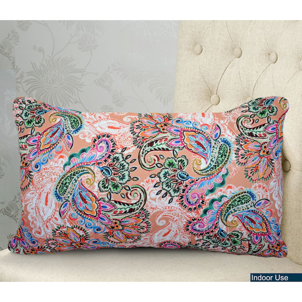 Indoor/Outdoor Weatherproof Throw Pillows with Inserts | 12x20 Inches