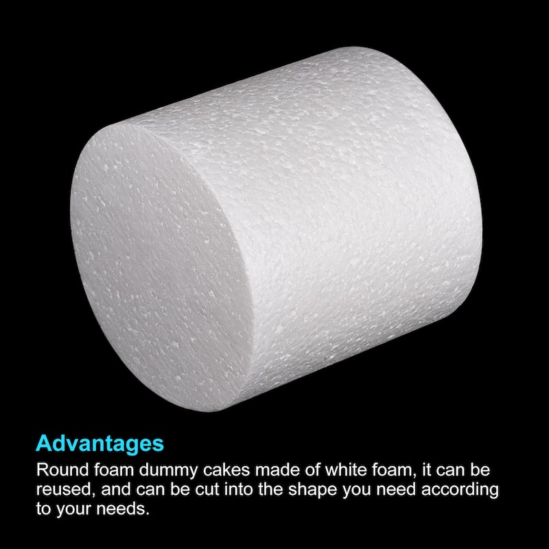 Round Foam Cake Dummy Circle Dummy Cake Set for Wedding White