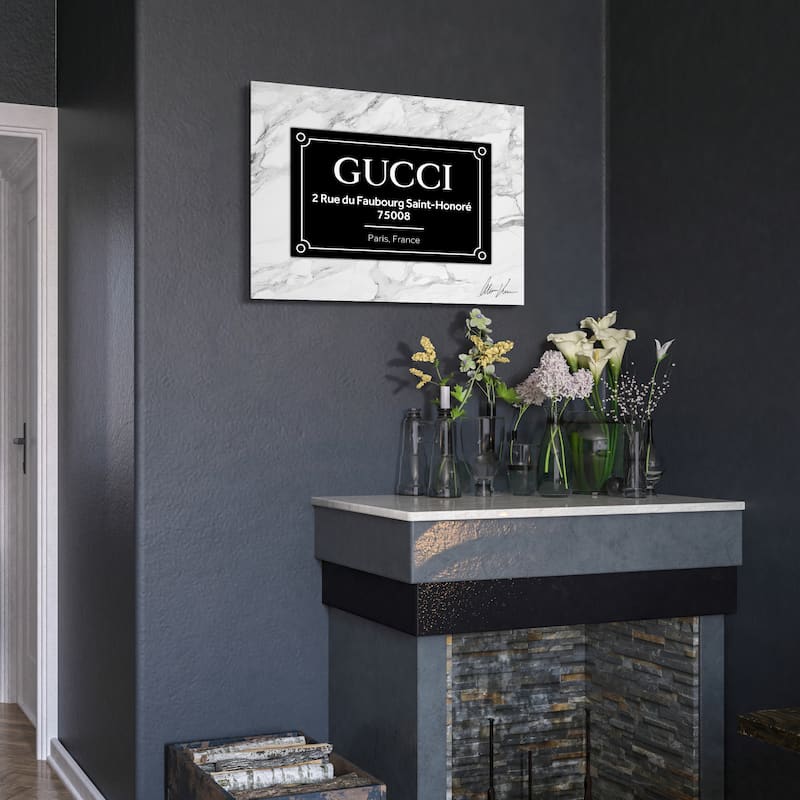 "Prestige Brand"Frameless Free Floating Reverse Printed Tempered Glass Wall Art Set of 4