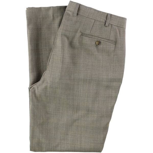 Shop Ralph Lauren Mens Plaid Casual Trousers Brown 38w X 32l