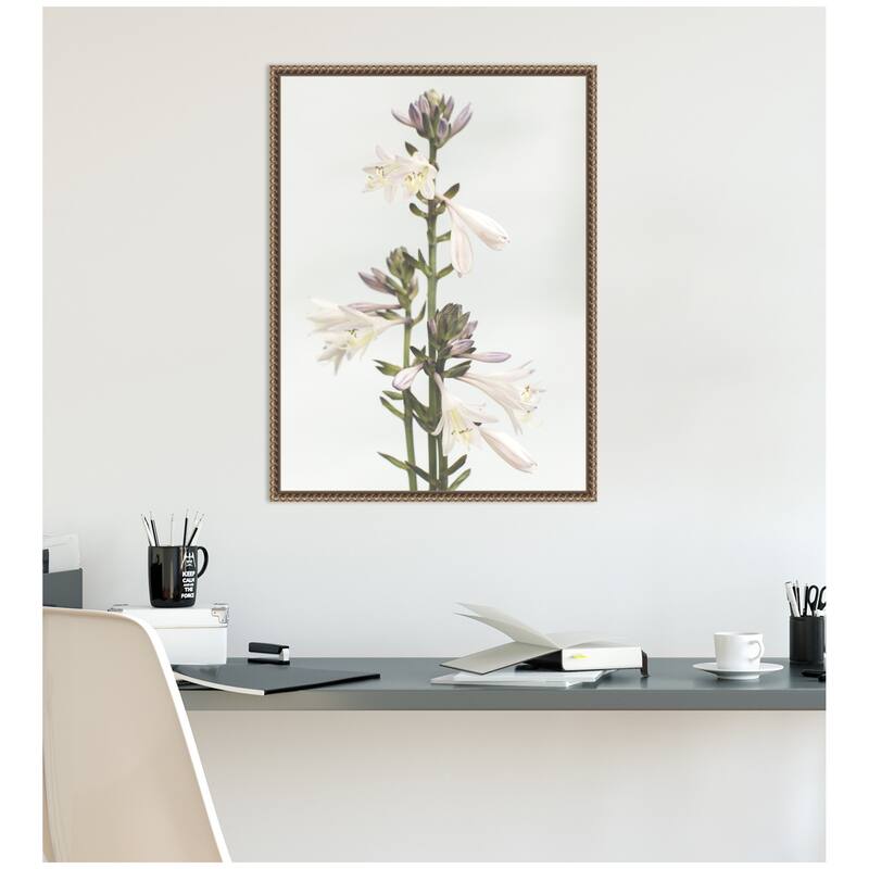 Kate and Laurel Sylvie Hosta Framed Canvas by Alicia Abla