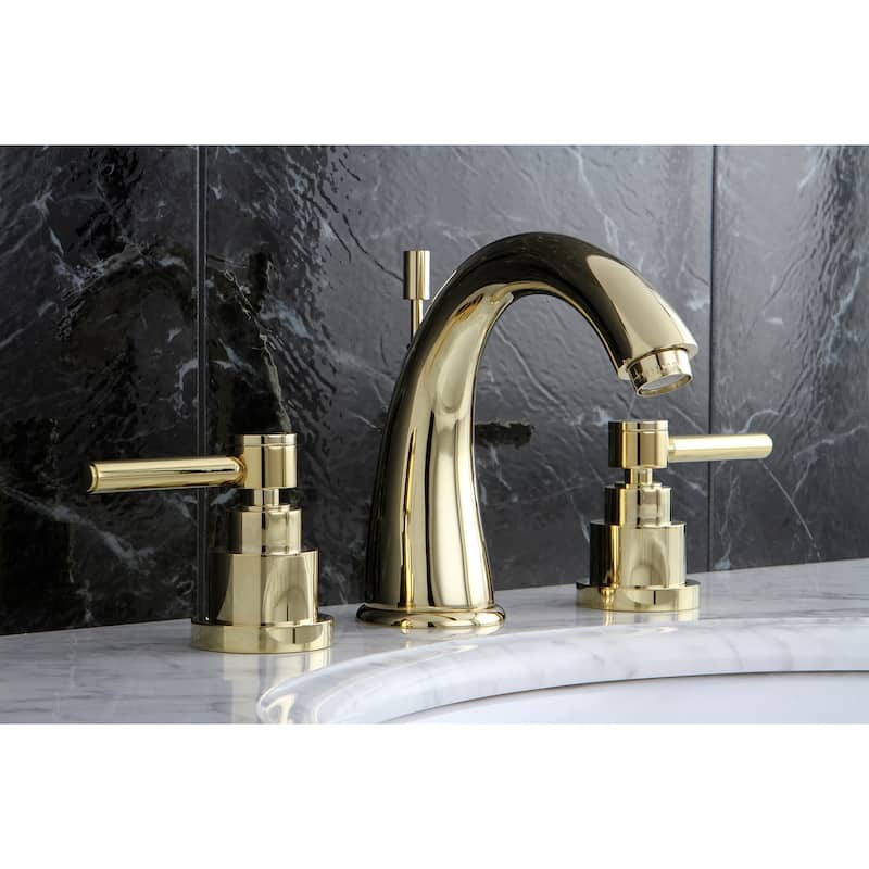 Kingston Brass Elinvar 1.2 GPM Widespread Bathroom Faucet with Pop-Up