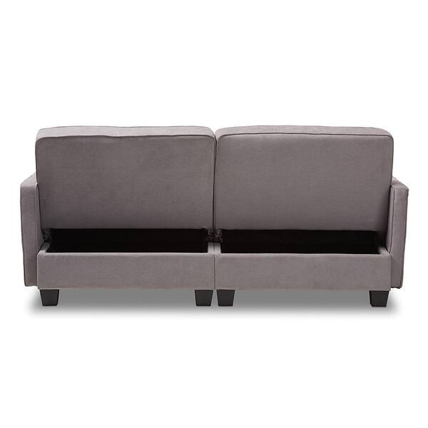 Shop Felicity Light Gray Fabric Upholstered Sleeper Sofa Free