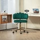 preview thumbnail 42 of 118, Velvet Home Office Desk Chair, Height Adjustable Task Chair, Armless Single Chair with Wheels, 360° Swivel Vanity Chair - N/A