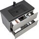 preview thumbnail 74 of 75, GDFStudio - Carter Floating Bathroom Vanity with Quartz Sand Countertop & Soft-Close Drawers