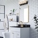 preview thumbnail 16 of 16, Design House Isla Modern Metal Framed Rectangle Wall Mounted Accent Mirror Brushed Gold - Single