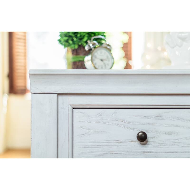 Milk Street Cameo 2 Drawer Nightstand - White