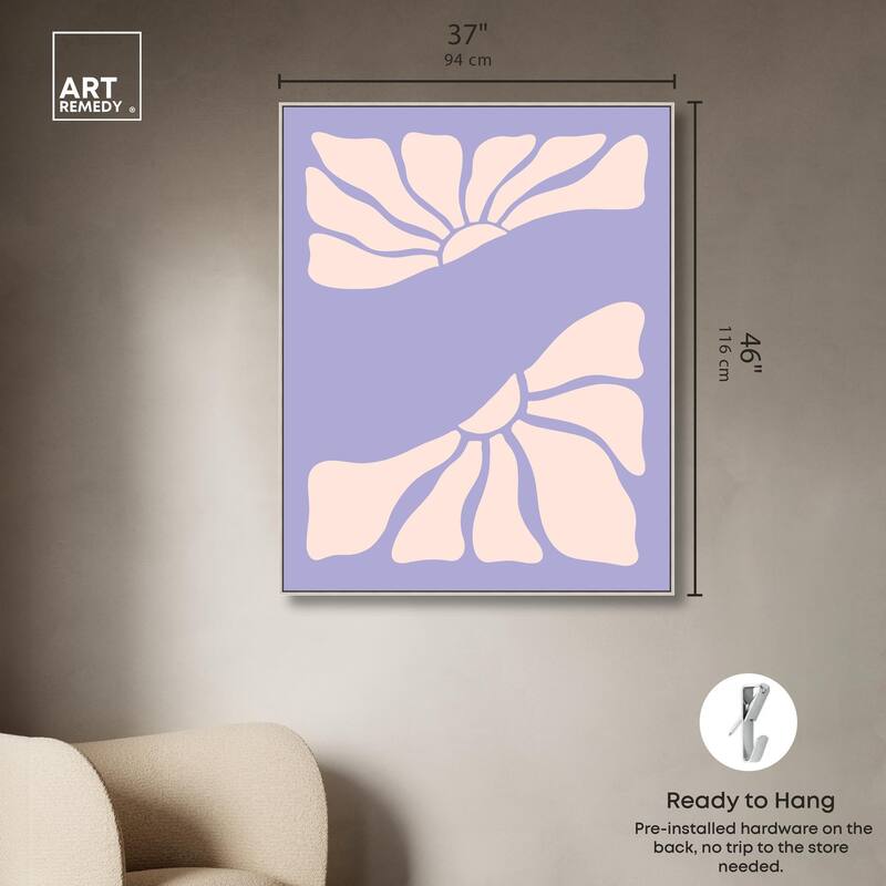 Split in two Flower Canvas by Art Remedy