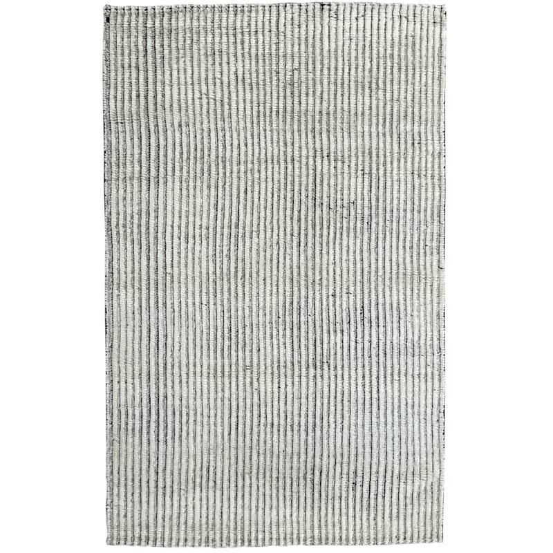 Ivory Hand Knotted Wool Transitional Contemporary Rug, 6' x 9', soft cozy floor cover - L