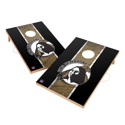 Vintage North Carolina at Pembroke Braves Regulation 2x4 Cornhole Set