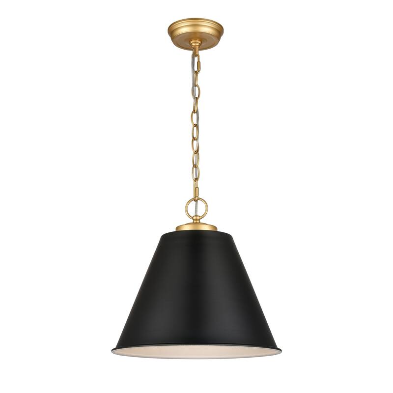 Elk Home Vellus Matte Black With Black Metal Shade 3 Light Pendant