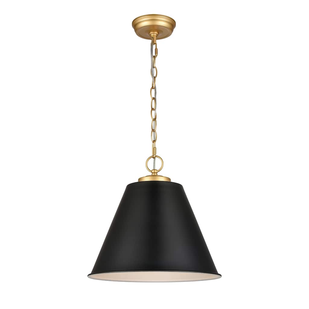 Elk Home Vellus Matte Black With Black Metal Shade 3 Light Pendant