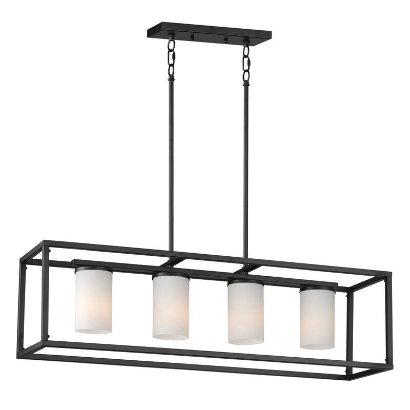 Maxim 10288 Lateral 4 Light 36" Wide Pillar Candle Linear Pendant - Black
