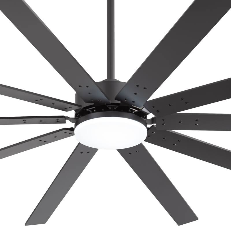 84-Inch Reversible 10-Blade Ceiling Fan with Light Kit and Remote