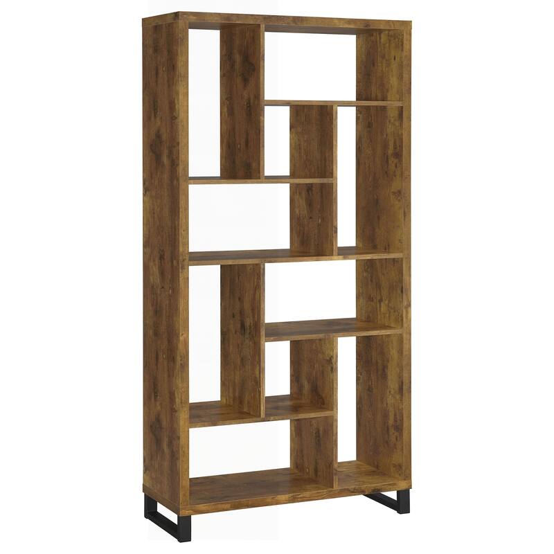 Versatile Industrial-Style Bookcase with Multiple Shelves for Home and Office