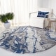 preview thumbnail 99 of 152, SAFAVIEH Horizon Shag Mukades Abstract 2.5-inch Thick Rug 3' Round - Grey/Blue - Round
