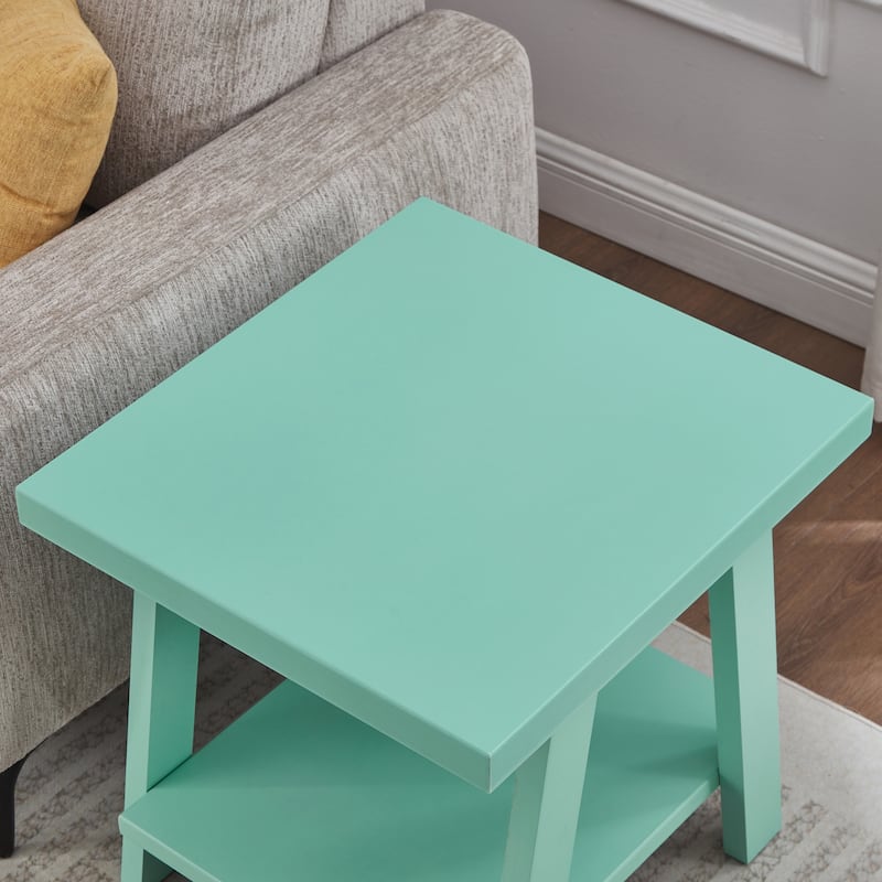 The Gray Barn Cedar Ridge Contemporary Replicated Wood Shelf End Table