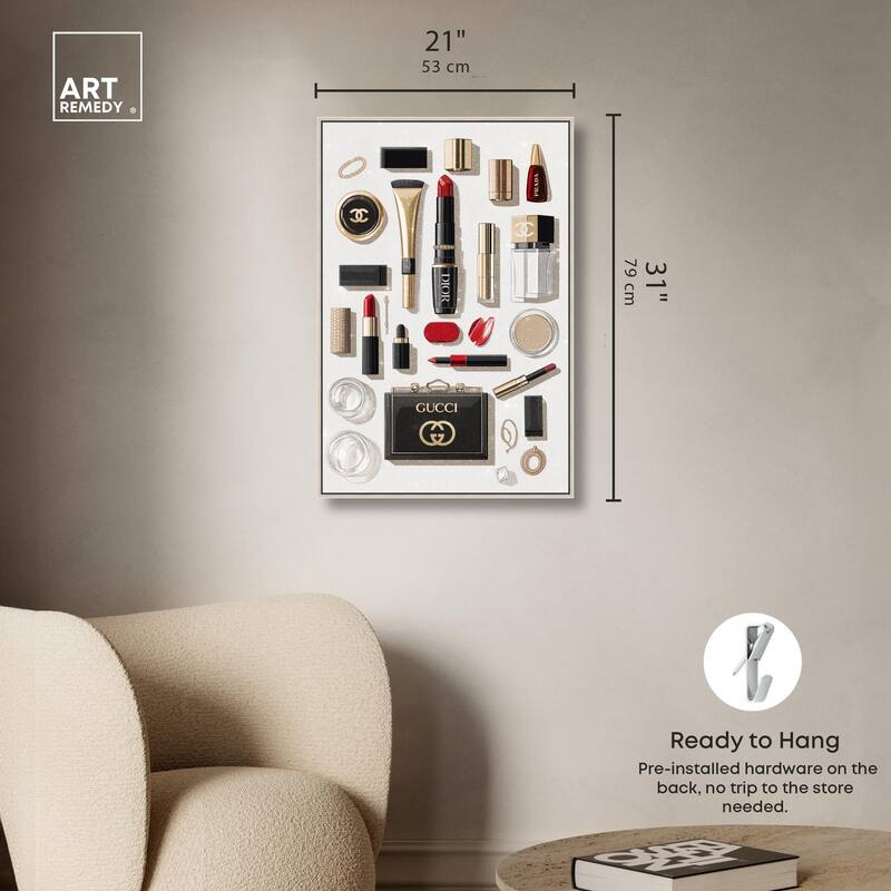 Luxury Makeup Collection II Canvas by Art Remedy