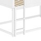 preview thumbnail 8 of 6, House-Shaped Bunk Bed with Built-in Slide and High Guardrails,Twin Over Twin,White